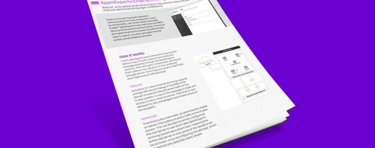 Datasheet E-mailarchivering